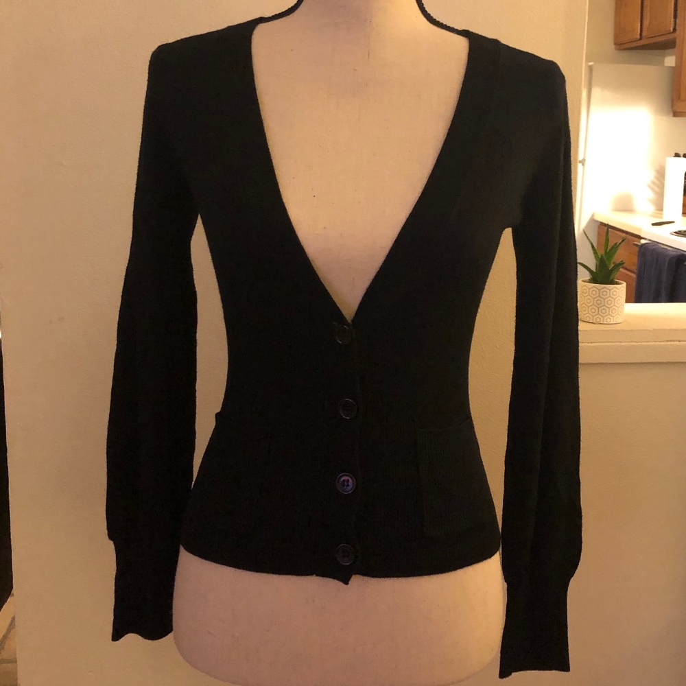 Cielo Cropped Waist Deep Plunge Sweater